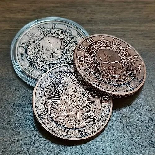 Коллекционные монеты Memento Mori Медаль Carpe Diem Стоицизм Сувенирные монеты - Изображение 5 из 6