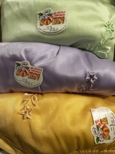 Vintage Soen Undergarments 5 Pack Cotton Blend & Nylon Multicolor L & XL w/Box - Picture 4 of 8