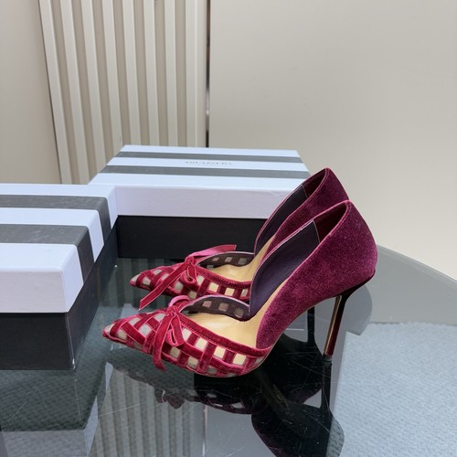 Schleife Mesh Stitching High Heels Sandalen - Bild 2 von 22