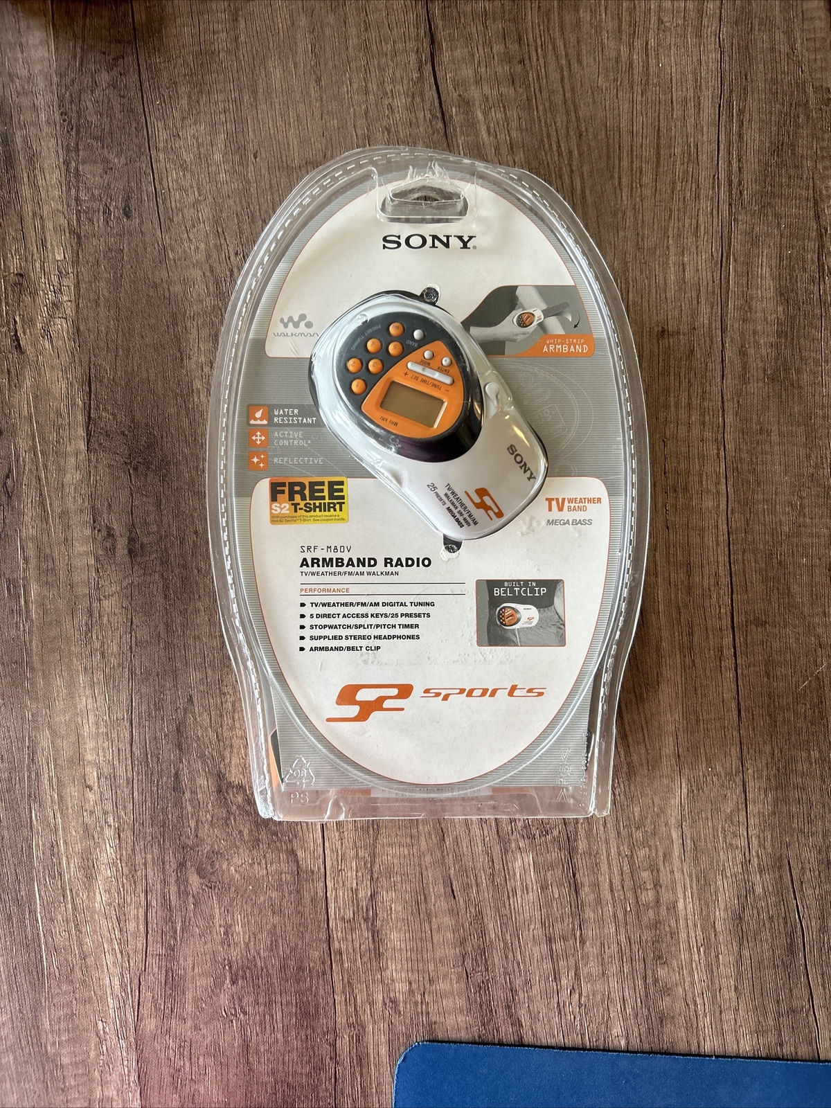 Sony WALKMAN Armband Radio SRFM80V Water Resistant FM/AM/TV/Weather