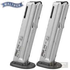 Walther PPQ .22 LR 10-Round MAGAZINE 2-PACK SS OEM 51060102 FAST SHIP