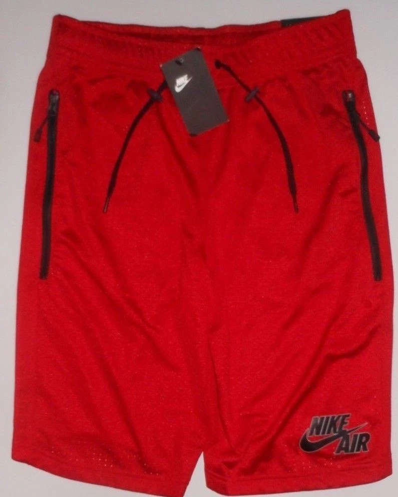 AUTHENTIC NIKE AIR DOUBLE LAYERED MESH ZIP POCKETS BSKTBALL SHORTS 834137-657