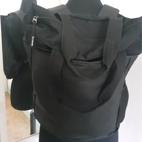 Bolso de Mano North End Unisex Negro Sólido Dos Vías Bolso para Laptop Trabajo Viaje - Imagen 9 de 13