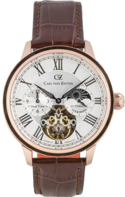 Carl von Zeyten CVZ0081RCRS Schiltach Automatic white brown Leather Men's Watch