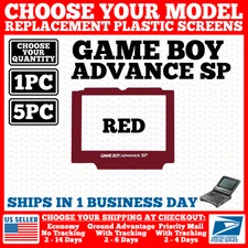 NEW Screen Lens for Nintendo Game Boy Advance SP GBA SP Replacement Adhesive RED