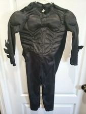 BATMAN THE DARK KNIGHT TRILOGY HALLOWEEN COSTUME boy SMALL padded chest w/cape
