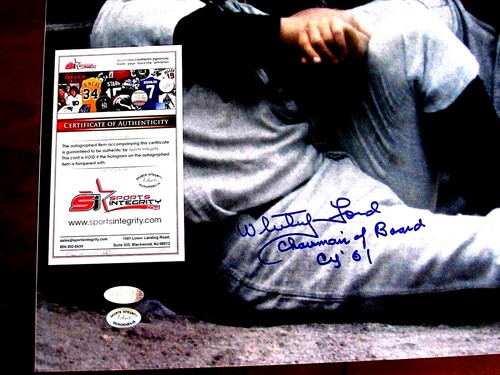 WHITEY FORD WITH ROGER MARIS CHAIRMAN OF BOARD YANKEES SIGNED AUTO 16X20 STEINER - Picture 3 of 3