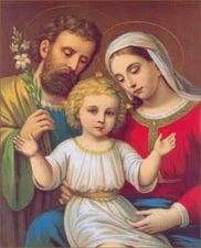 Mary Jesus and Joseph  HOLY FAMILY NATIVITY 8" x 10" Print ready to frame #3
