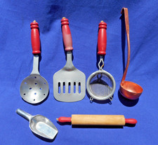 Vintage 6 Piece Lot Child's Cooking Utensils