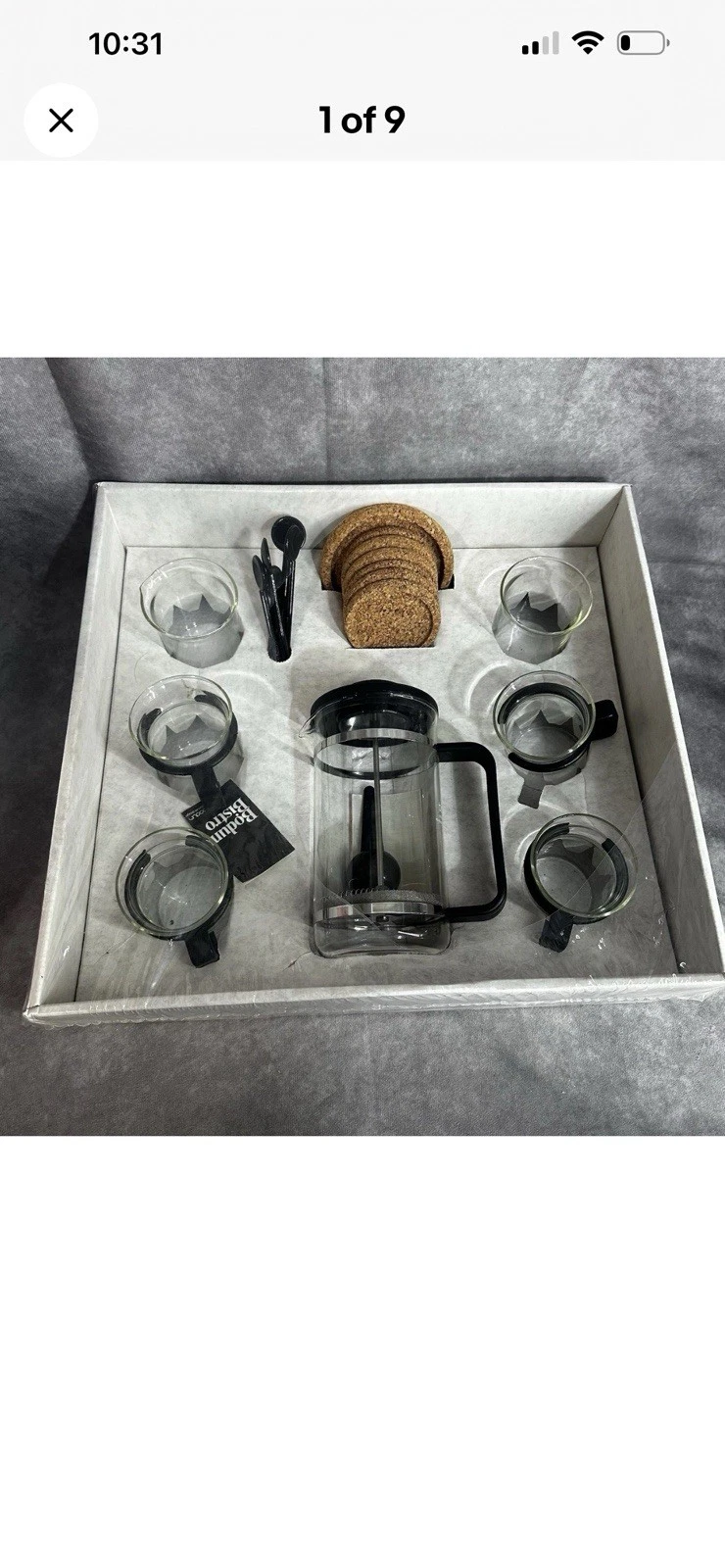 New Vintage Bodum French Press Bistro Coffee Gift Set for Four
Opens in a new window or tab