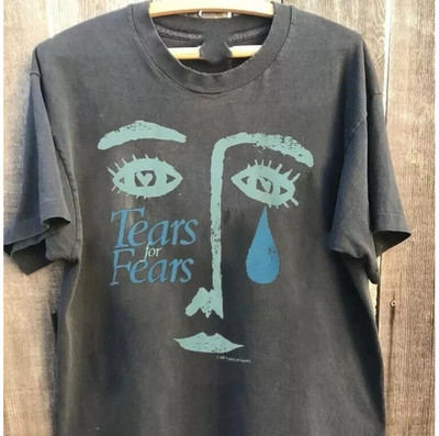 Tears For Fears Shirt Band Charcoal Cotton T-shirt Unisex S-5XL