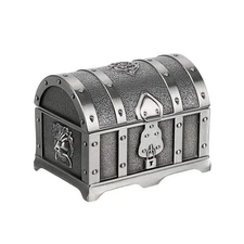 Rectangulo Vintage Metal Cofre Del Tesoro Joyero Caja De Regalo Caja De Anillo