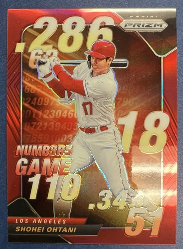 2020 Panini Prizm Numbers Game #NG-8 Shohei Ohtani Angels