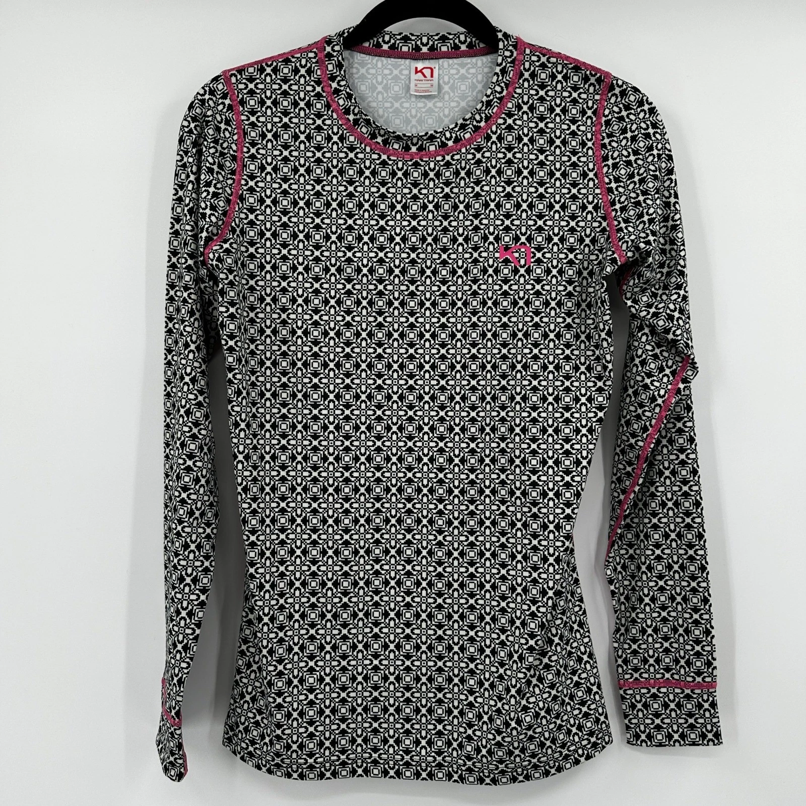 Kari Traa Womens Base Layer Top Black White Geometric Nordic Size Medium Scandi
Opens in a new windo