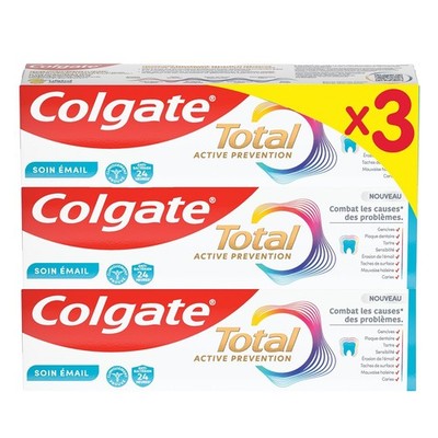 Colgate Total Active Prevention Zahnschmelz Zahnpasta 3er Pack 75ml Schutz