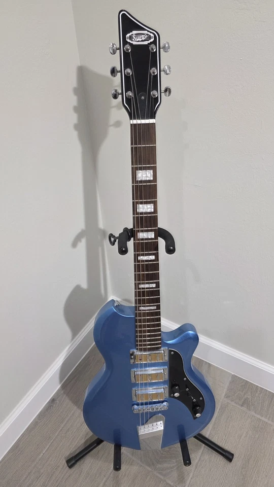 Supro 2030BM Hampton Triple Pickup Island Series Ocean Blue Metalic Foto 3 de 3