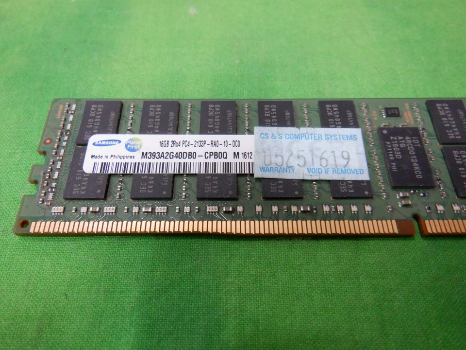 SAMSUNG 16GB 2RX4 PC4-2133P DDR4 ECC REG Server Memory - Image 2 of 3