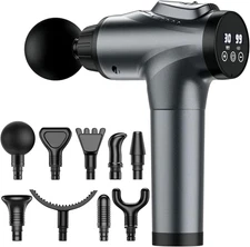 Massage Gun, Muscle Gun for Athletes Handheld Electric Deep Grey