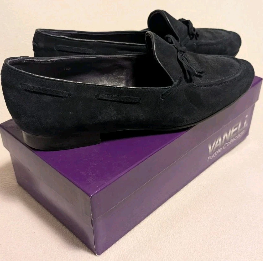 Vaneli Purple Collection Black Suede Shoes Women’s 10W Loafers Comfort N43 - Image 4 of 4