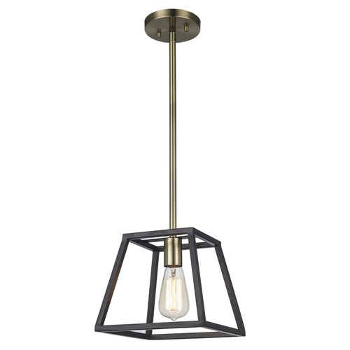 Trans Globe Lighting 10461ms 9"W Mini Pendant - Black - Picture 2 of 5