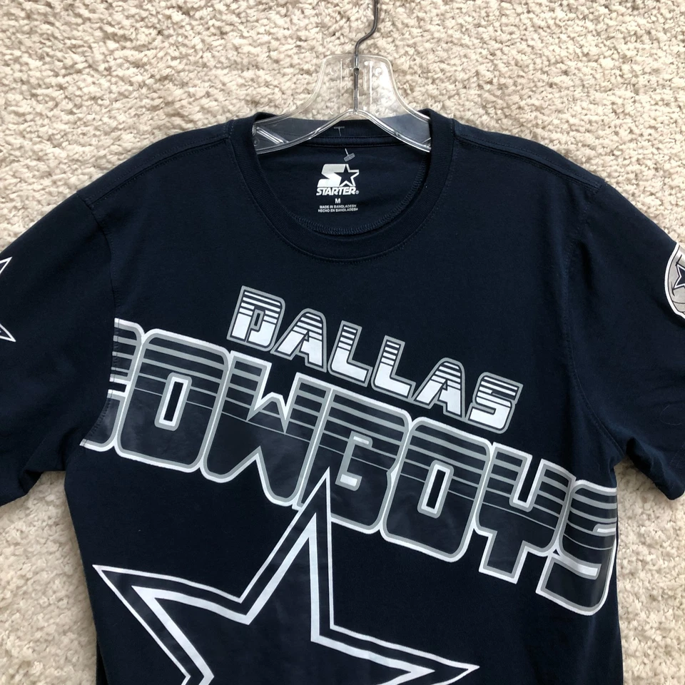 Camisa de iniciación Dallas Cowboys mediana adulto azul NFL fútbol americano camiseta gráfica para hombre M Foto 2 de 4