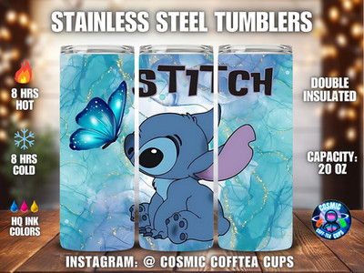 Stitch Tumbler Coffee Cup Stainless Steel Insulated Stitch Tumbler FREE SHIPPING