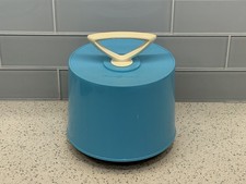 Disk-Go-Case 45 RPM Record Carrier Teal/Blue Vintage 1960s W/ 30 Records