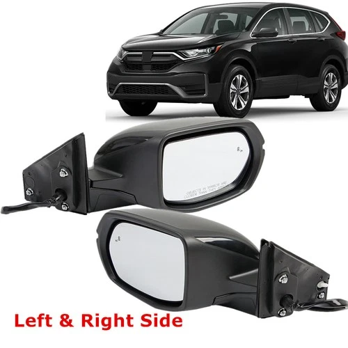 Power Mirror Set For 2017-22 Honda CR-V Heated Signal Light Blind Spot Paintable