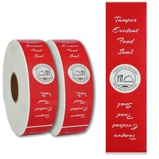 1200 Pcs Tamper Evident Stickers 1.5 x 6 Inches Safe Labels Sealed Red Tamper...