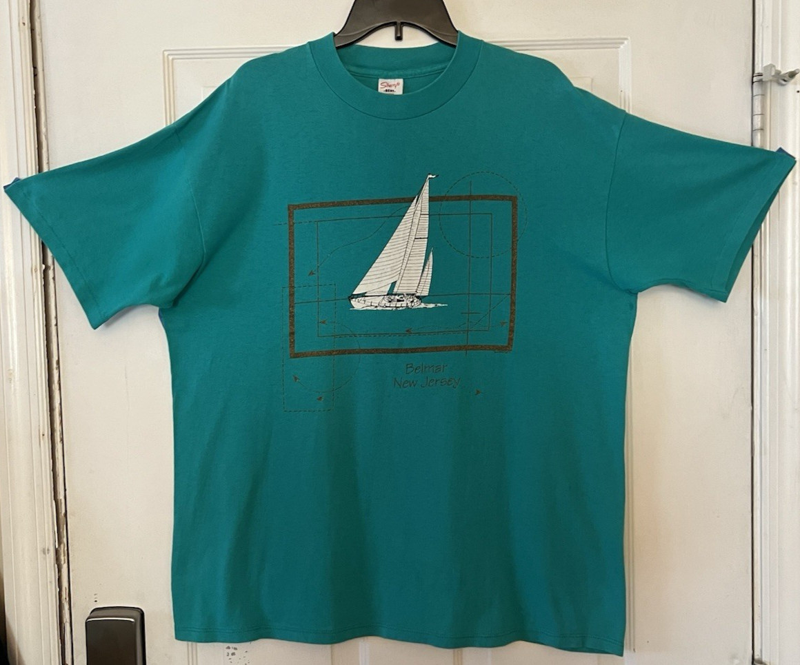 Sherry's Best Vintage Single Stitch Belmar, New Jersey Sailing T-Shirt Size XL
