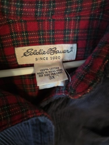 Vintage Eddie Bauer Womens Plus 3X Corduroy Shirt Dress Button Up Long Sleeve - Picture 2 of 4
