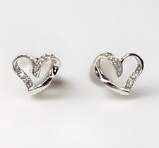 Diamond Earring Studs 10ct Pure Gold 1.32grams Real Diamonds 9 x 9mm New