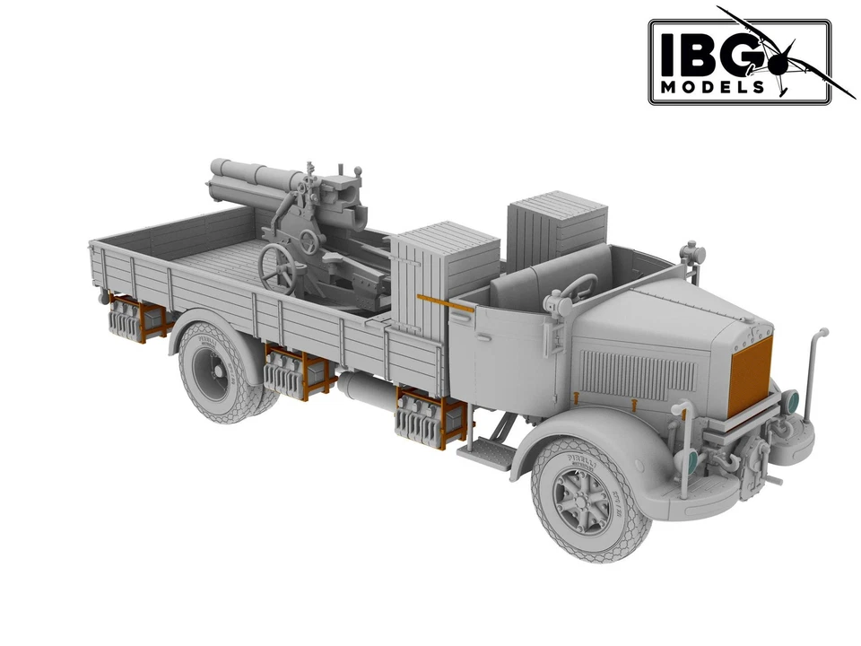 IBG 3RO ITALIAN TRUCK 100/17 100MM HOWITZER 1:72 72098 - Immagine 2 di 3