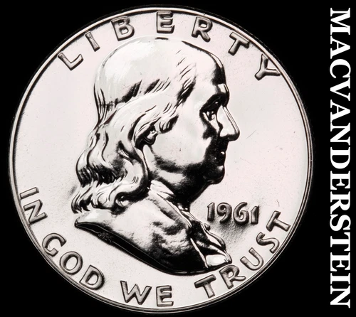 1961 Silver Franklin Half Dollar - Choice Gem Proof  Lustrous  #G9019