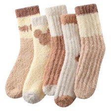 Fuzzy Socks for Women - Cozy Socks for Women 5 Pairs 5 Pairs Maillard Socks