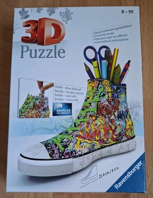 Ravensburger 3D Puzzle, Graffiti Trainer Sneaker Shoe 112 Pieces New but Opened - Image 1 of 4