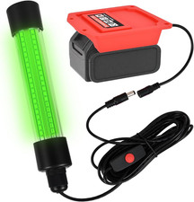 IP68 Underwater Fishing Light Compatible with Milwaukee 18V Battery, 1300LM Nigh