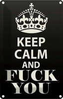 Blechschild 30X20 Cm Keep Calm And Fuck You Yoga Deko Geschenk Metall Schild