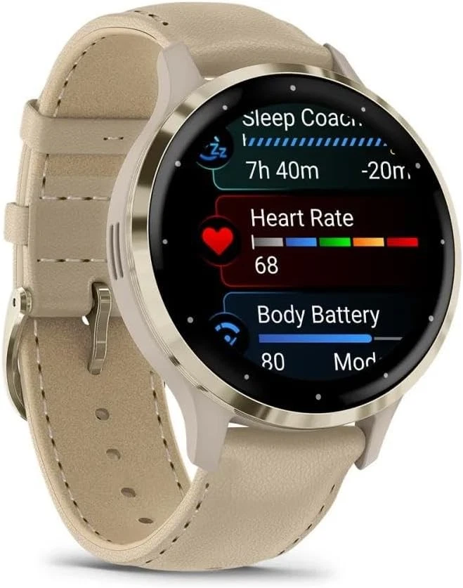 Garmin Venu 3S (41 mm) Edelstahl-Lünette Smartwatch mit französischgrauem - Bild 4 von 4