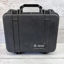Pelican 1400 Black Flight Case w/ Foam Used for Sony Camera Good Condition USA