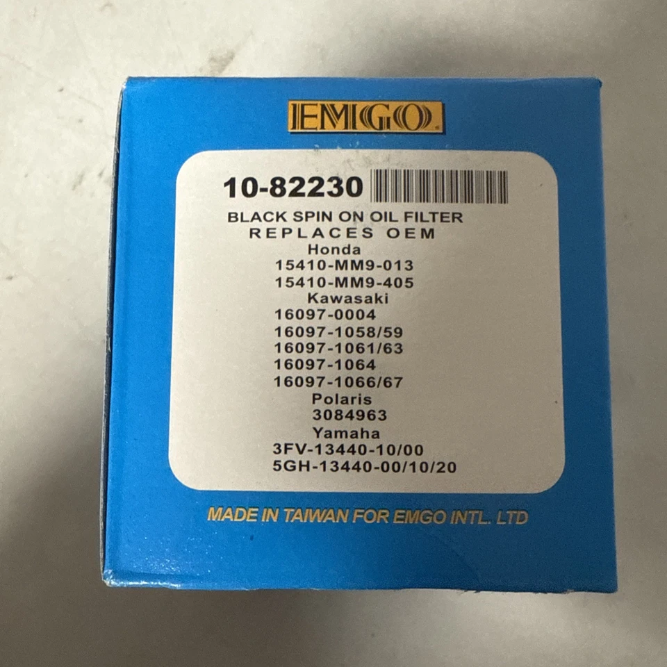lote de 10 filtros de aceite giratorios EMGO 10-82230 Yamaha Polaris Triumph Honda Kawasaki Foto 3 de 3