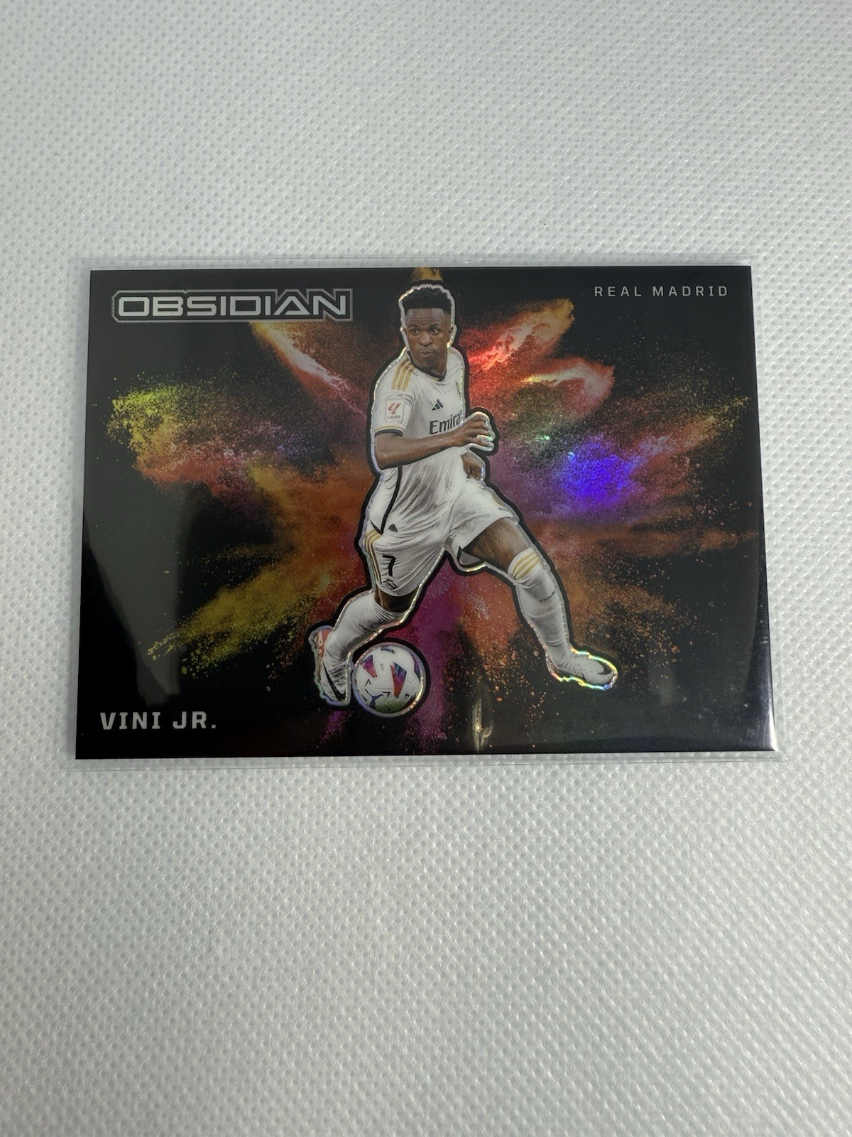 2023-24 Panini Obsidian Colorblast #14 Vini Jr. Case Hit Real Madrid 🔥 🔥 