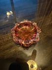 Vintage Anchor Hocking Glass Ashtray Royal Ruby Red and Clear 3" Round