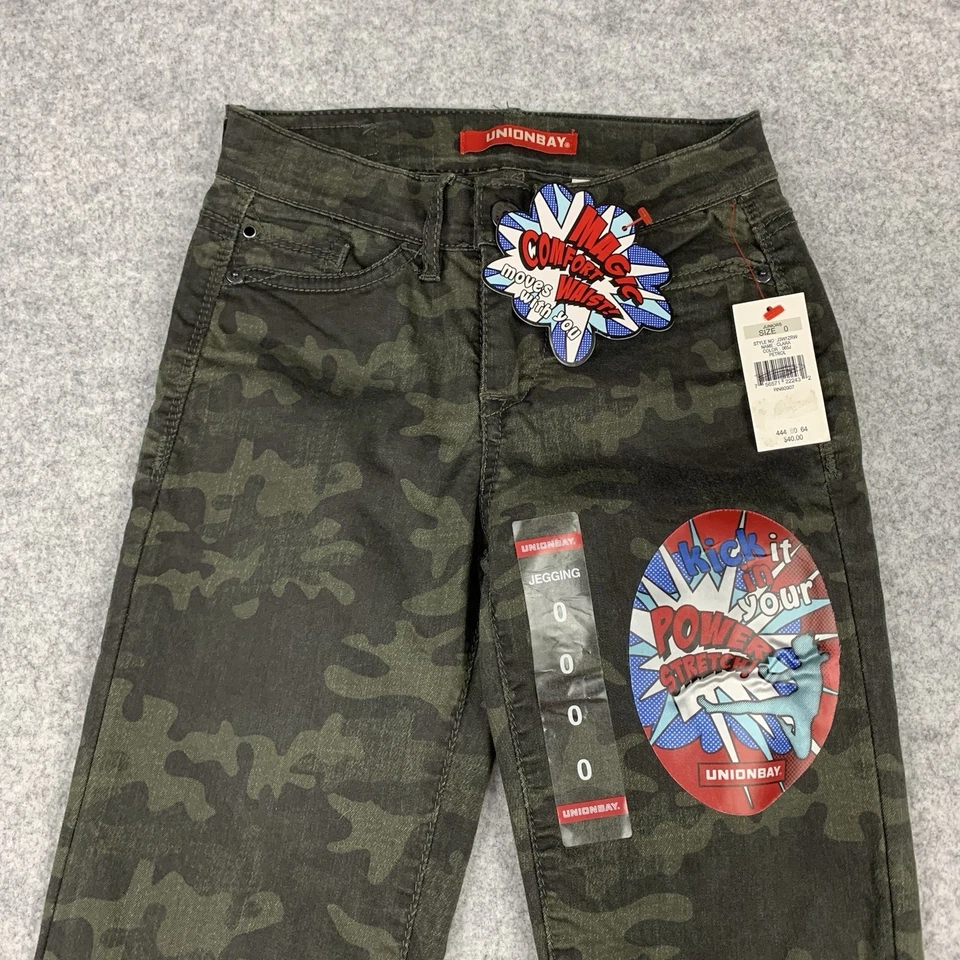 Nuevos Jeans Union Bay Juniors Elastizados Jegging Ajustados Color Gasolina Talla 0 Clara Foto 2 de 4