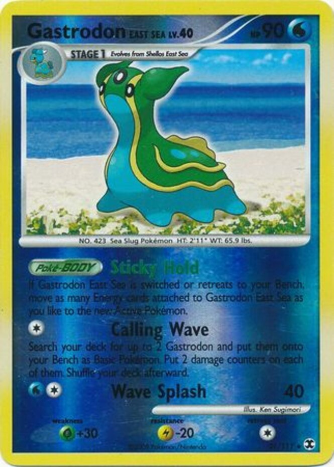 Light Play x 1 Gastrodon East Sea - 21/111 - Rare - Reverse Holo Rising Rivals