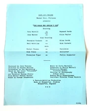 VINTAGE 1965 THE WOMAN WHO WOULDN'T DIE MOVIE PROMO PRESS RELEASE FILM PROGRAM