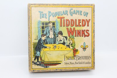 VINTAGE EARLY PARKER BROTHERS The POPULAR GAME of TIDDLEDY WINKS   ca. 1900