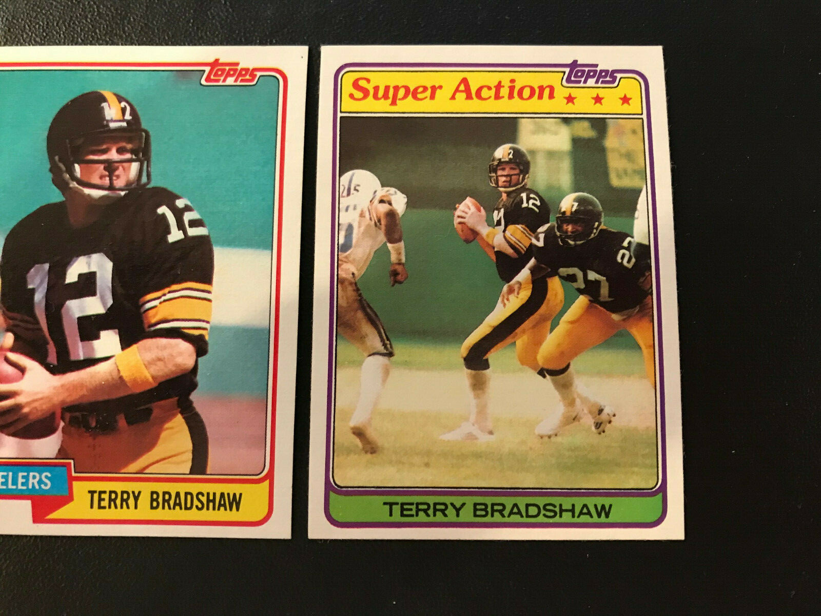 LOT (2) TERRY BRADSHAW NM-MT OR BETTER 1981 TOPPS FOOTBALL #'S- 88,375 |  eBay