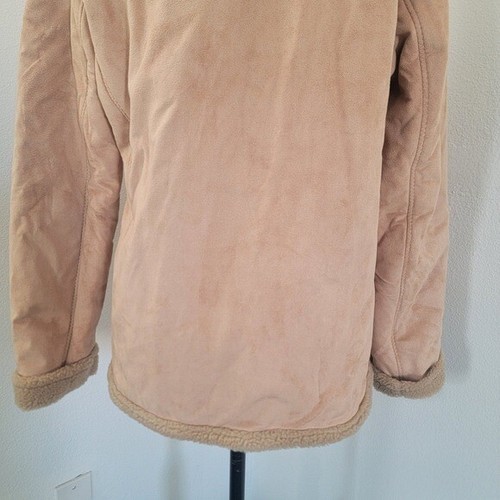 VTG Y2K Barn Chore Coat Jacket Zip Faux Shearling Sherpa Lined Work Utility | SM - Picture 12 of 12