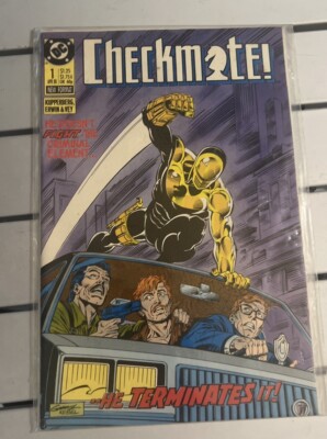 CHECKMATE #1 (1988) DC COMICS He Terminates It ! Vintage Comic Book